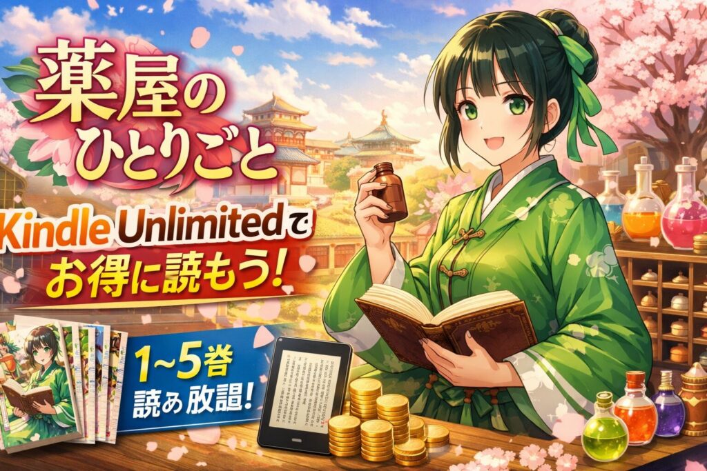 「薬屋のひとりごと」はどこで読める？Kindle Unlimitedの対象状況とお得に全巻読む方法を徹底解説【2026年最新】