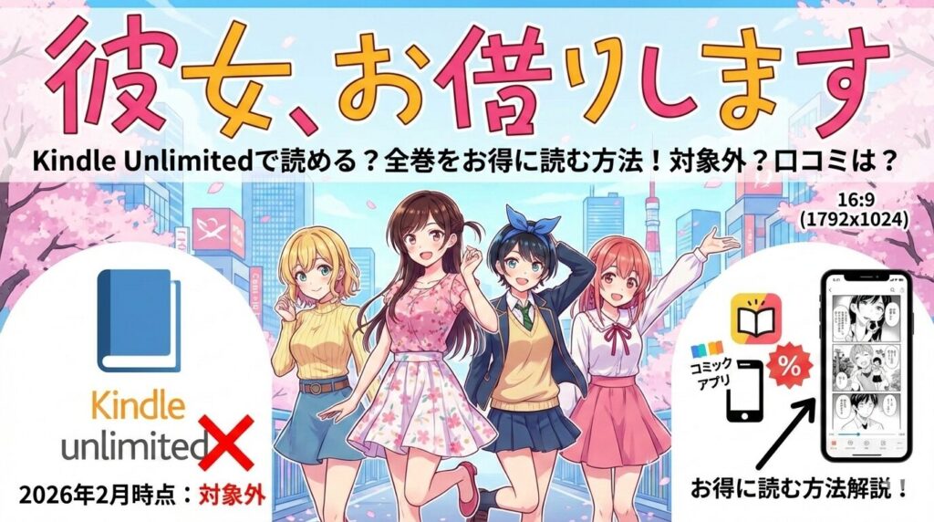 「彼女、お借りします」はKindle Unlimitedで読める？全巻お得に読む方法を徹底解説