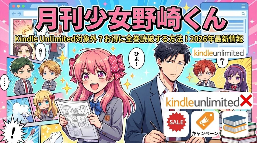 「月刊少女野崎くん」はKindle Unlimitedで読める？配信状況とお得な読み方を徹底解説