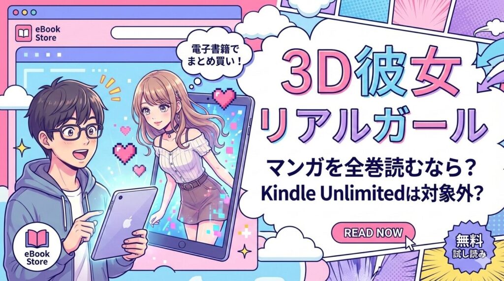 「3D彼女 リアルガール」はKindle Unlimitedで読める？全巻お得に読む方法