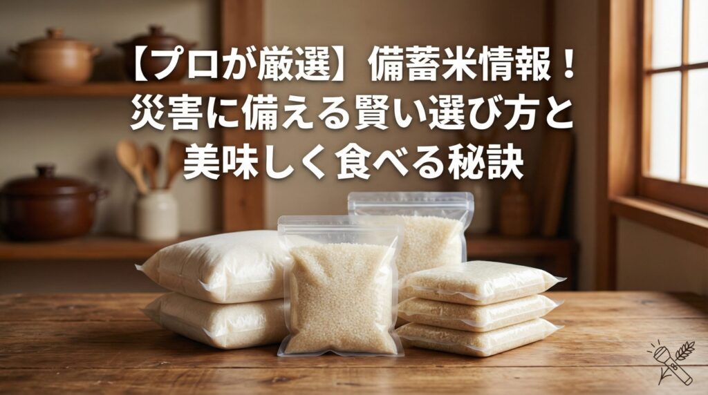 【プロが厳選】備蓄米情報！災害に備える賢い選び方と美味しく食べる秘訣