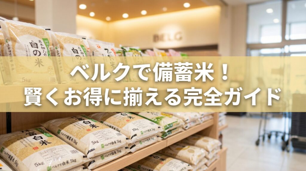 ベルクで備蓄米！賢くお得に揃える完全ガイド