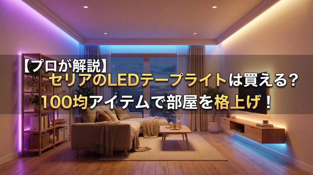 【プロが解説】セリアのLEDテープライトは買える？100均アイテムで部屋を格上げ！