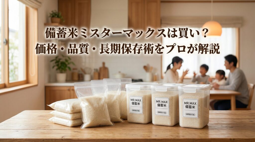備蓄米ミスターマックスは買い？価格・品質・長期保存術をプロが解説