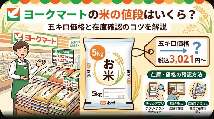 ヨークマートの米の値段はいくら？五キロ価格と在庫確認のコツ