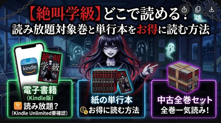 絶叫学級はどこで読める？読み放題対象巻と単行本をお得に読む方法