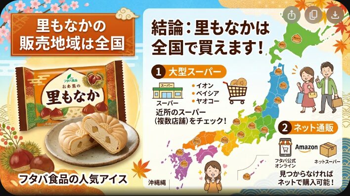 里もなかの販売地域は全国？どこで売ってるかスーパー・通販を徹底調査