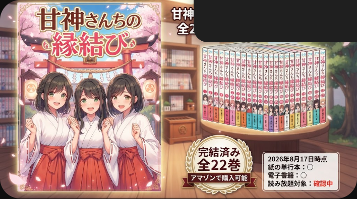 甘神さんちの縁結びはどこで売ってる？全22巻の購入先と読み放題状況